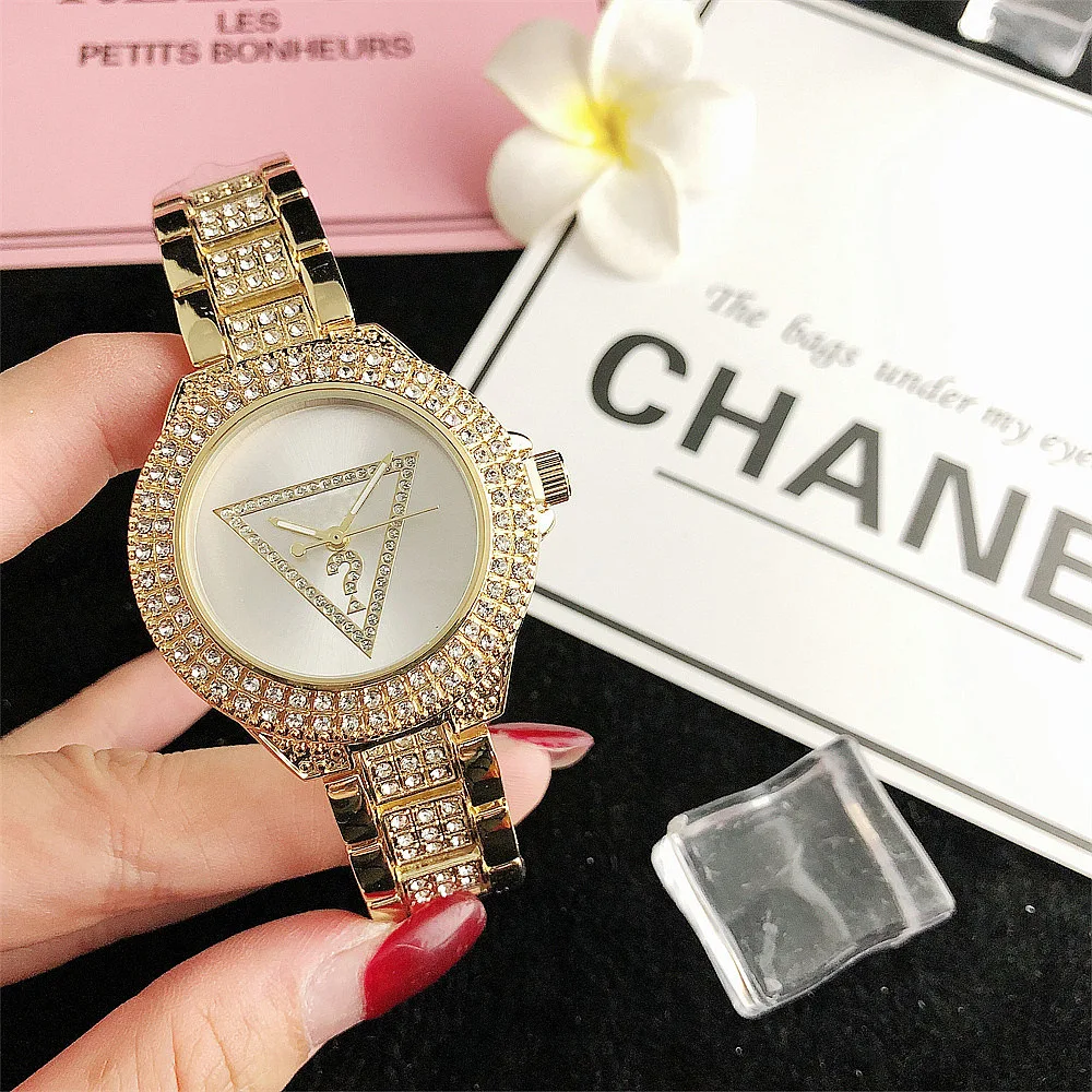 Ladies' Watches, Diamond Watches, Fashionable And Elegant Stainless Steel Waterproof Quartz Watches, Luxurious Ladies' Watches,