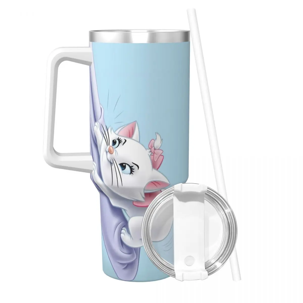 Stainless Steel Tumbler Marie Cat Thermal Mug MINISO Insulated Cold Drink Mugs Cup Camping Custom Water Bottle