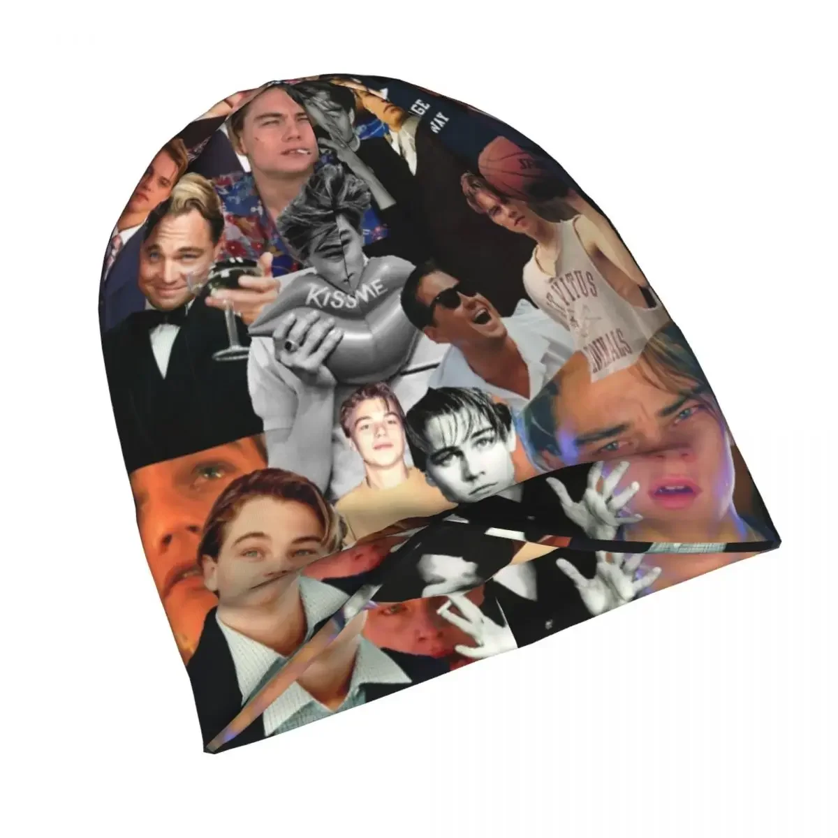 Leonardo Dicaprio Collage Skullies Titanic 90s Beanies Cap Men Windproof Warm Dual-use Bonnet Knitting Hats image 3