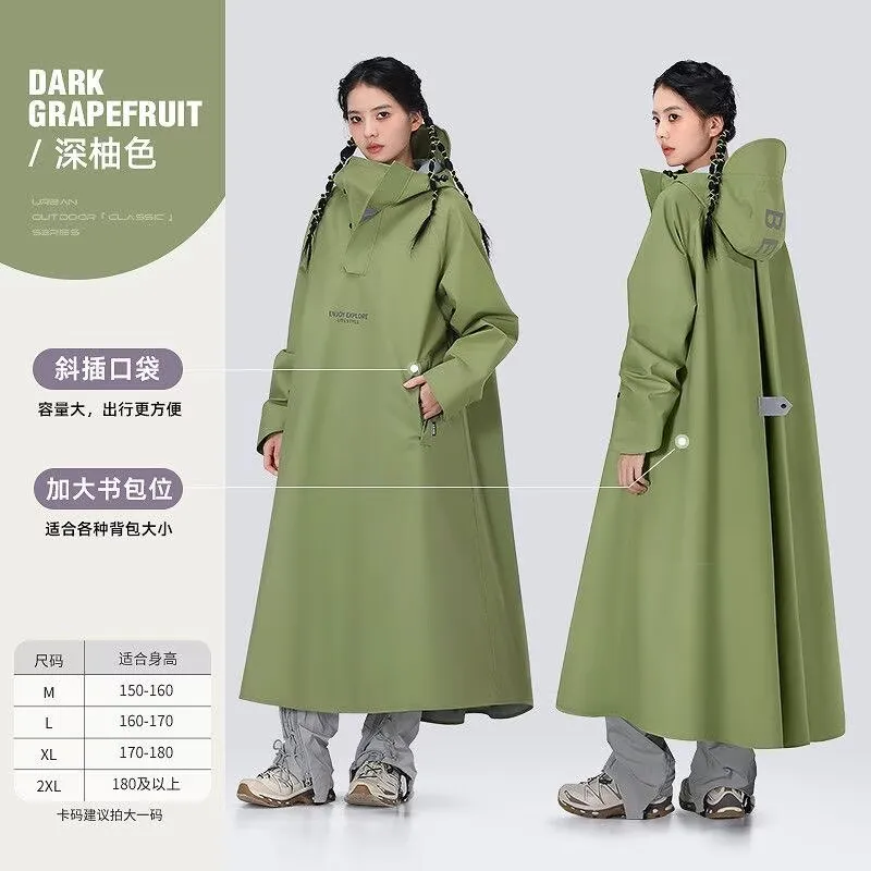 

Motorcycle Rain Coating Long Raincoat Oxford Waterproof Rain Gear Rain Poncho Unisex Outdoor Hooded Rainwear Cycling Poncho