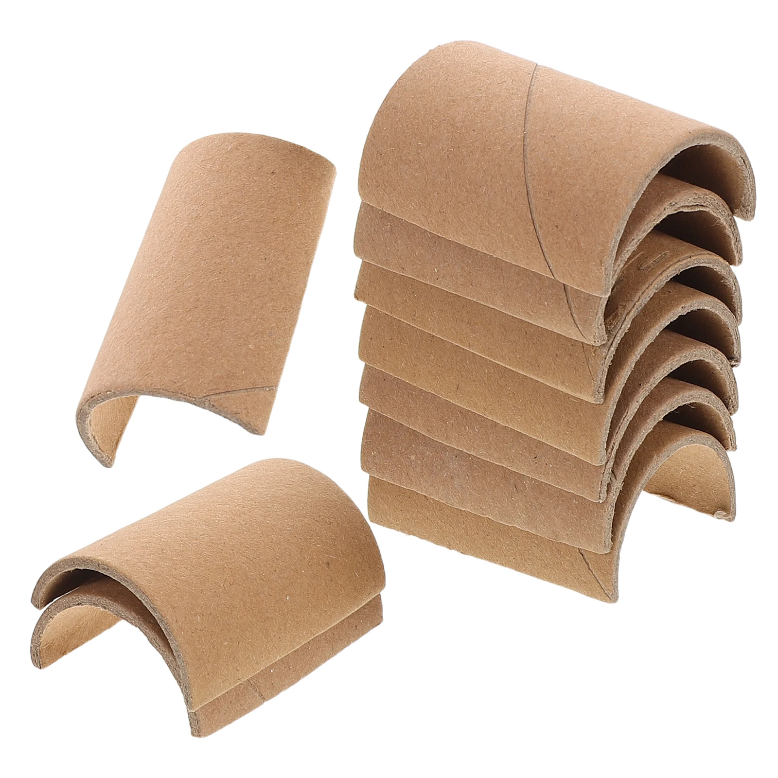 

10pcs Half Round Kraft Paper Tubes Durable Material Easy Installation Kindergarten Decoration Creative Tool Craft Supplies