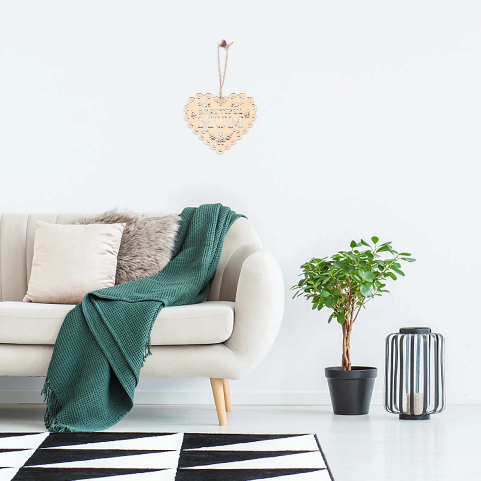 

20Pcs Happy Mother's Day Crafts Wooden Unfinished Ornaments Home Festival Pendant Wood Hanging Decor Wooden Crafts