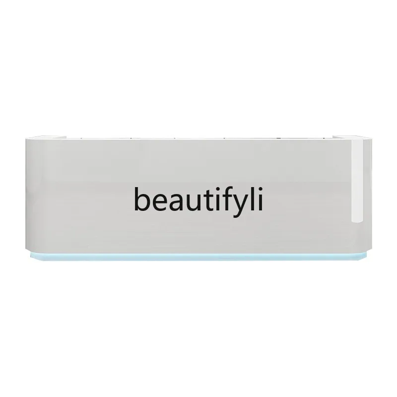 طاولة بار مكتب الشركة المطلية بسيطة وحديثة لصالونات التجميل وأمين الصندوق ومكتب الاستقبال الإبداعي