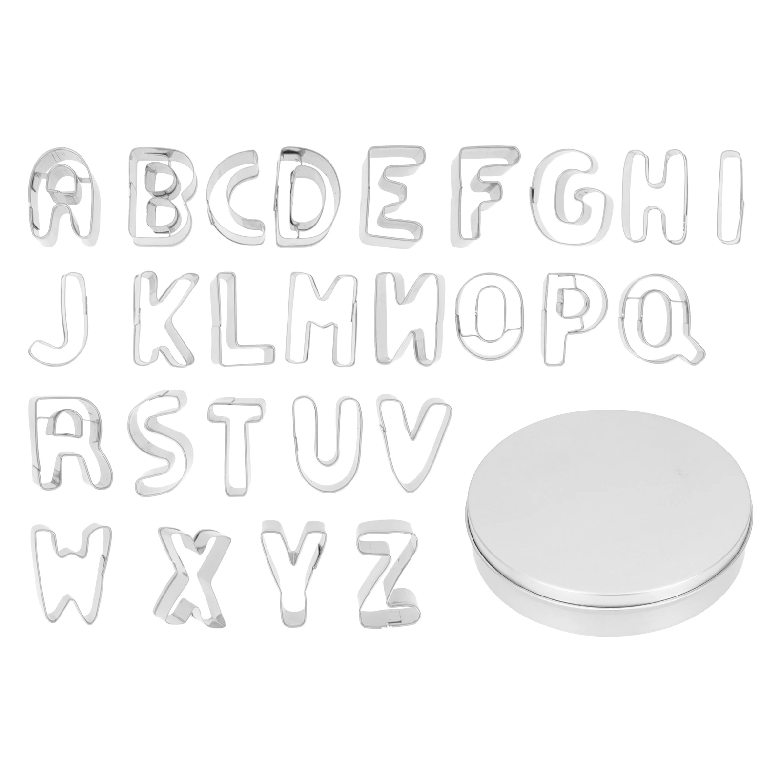 

26 Letter Cookie Cutters Stainless Steel Biscuits Molds Alphabet Making Tools Baking NonStick Kitchen Cake Shop
