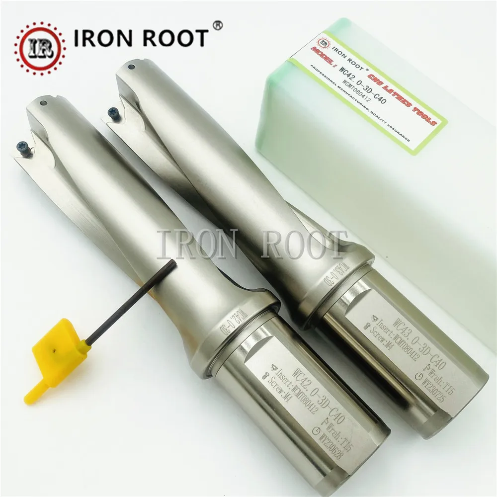

IRON ROOT WC Series 2D Deep Hole Drill Indexable U Drill Metal Drill Bit Diameter 41.5mm-45mm CNC Lathe Tool Suitable for WCMX