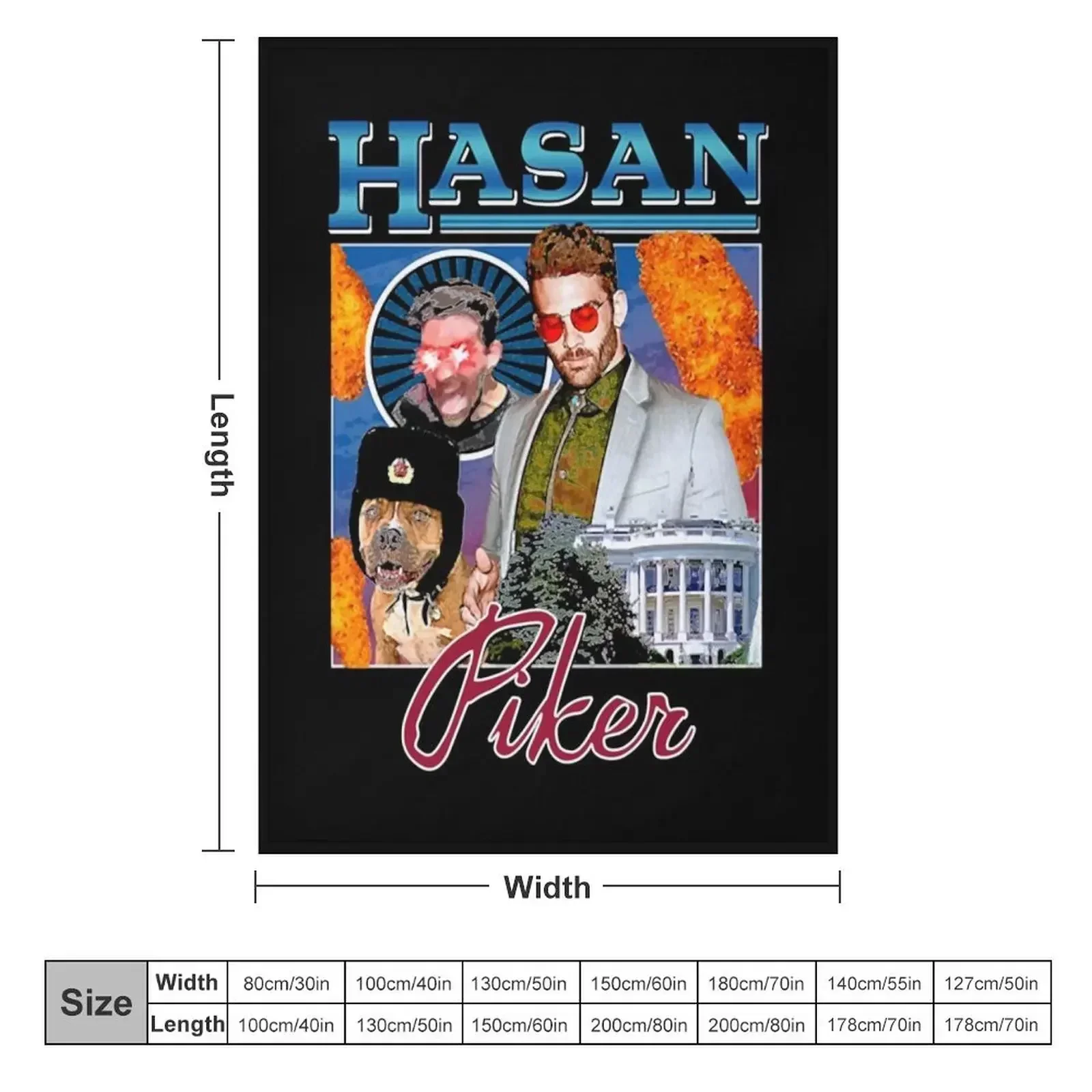 Vintage Hasan Piker Journalist Awesome Game Throw Blanket Furrys Thermal Blankets