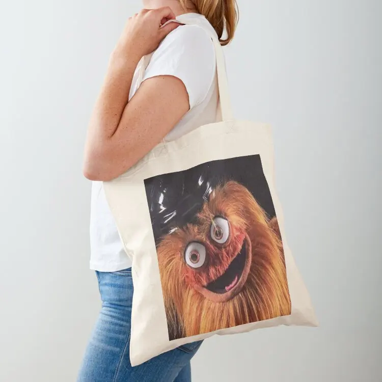 

Новая сумка-шоппер Flyer's Mascot Gritty для женщин, женская сумка-тоут, холщовая сумка для покупок