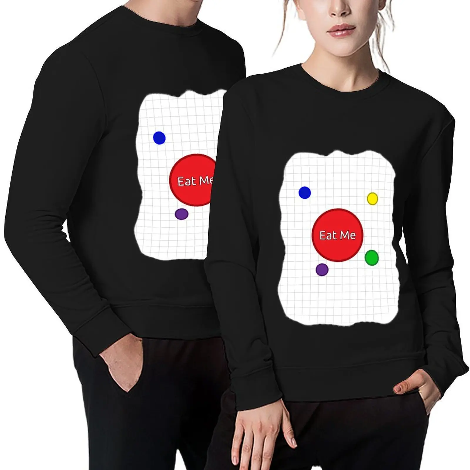 Agar.io - أكلني بلوفر رياضي للرجال ملابس رجالية ملابس رجالية ملابس أنيمي سويت شيرت رجالي