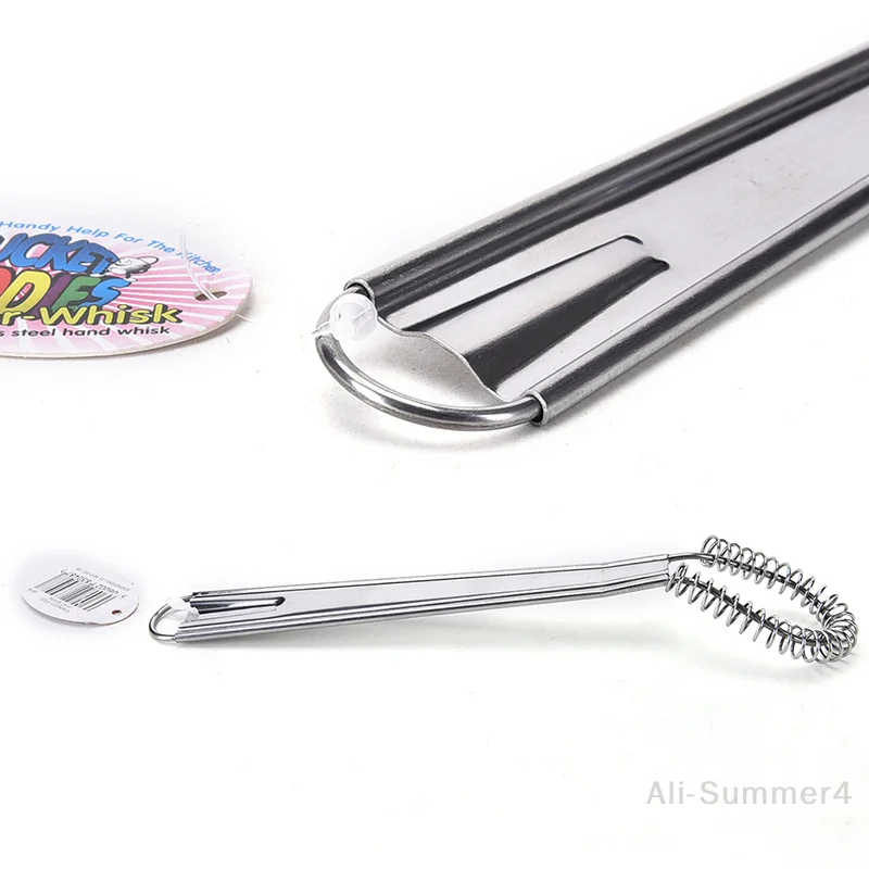 2016 New Cooking Tools Steel Egg Beater Mini Whisk Milk Frother Foamer Coffee Mixer Spring Sauce Blender Accessoire de cuisine