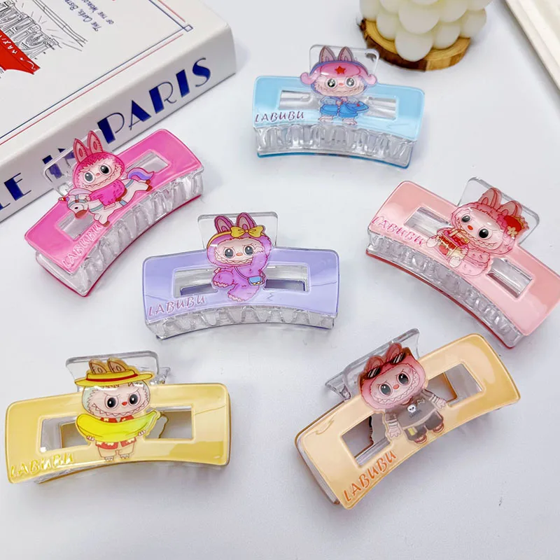 

Cartoon labubu Hair Grab Cute Girl Shark Clip Kawaii Hair Clip Fashion Grab Clips Hair Accessories Gifts