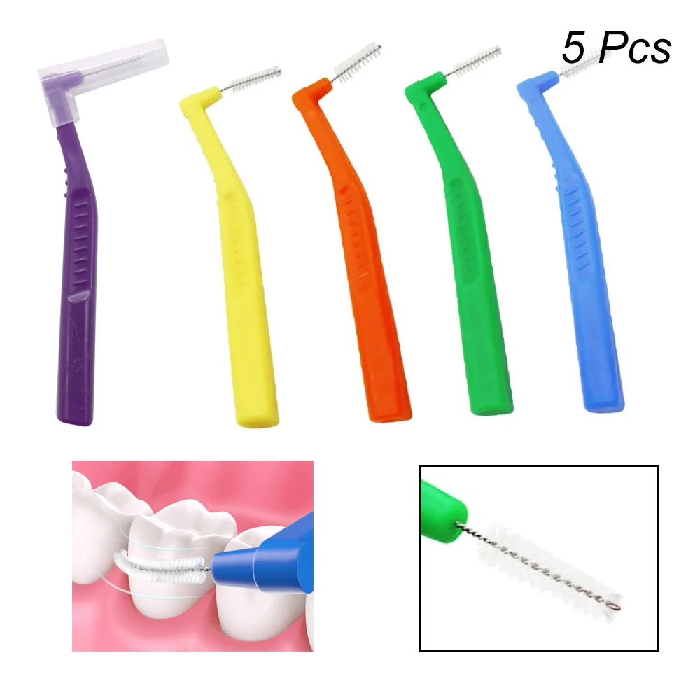 

5 Pcs Interdental Brush for Orthodontic Teeth Braces Clean Between Teeth Ultrathin Soft Brush Toothpick Cleaning Dental Bracket