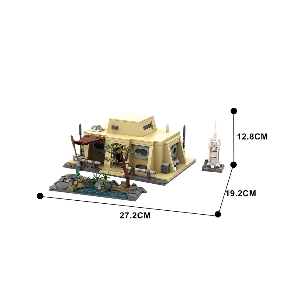 MOC Space Movies Desert Cabin Model importer décennie ks, Classic hypothécaire ooineeds House Architecture Bricks, Throness Room Toy, Kids Gift