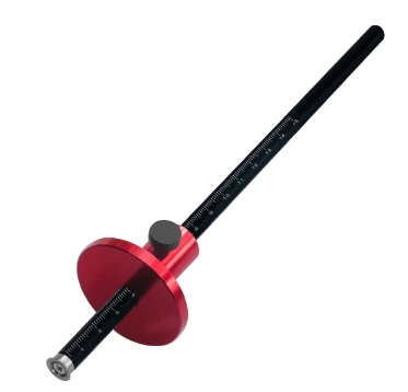 Double Head Wheel Marking Gauge Aluminum Parallel Line Drawing Tool Woodworking Marking Scriber Ruler w/Graduated Inch&MM Scale