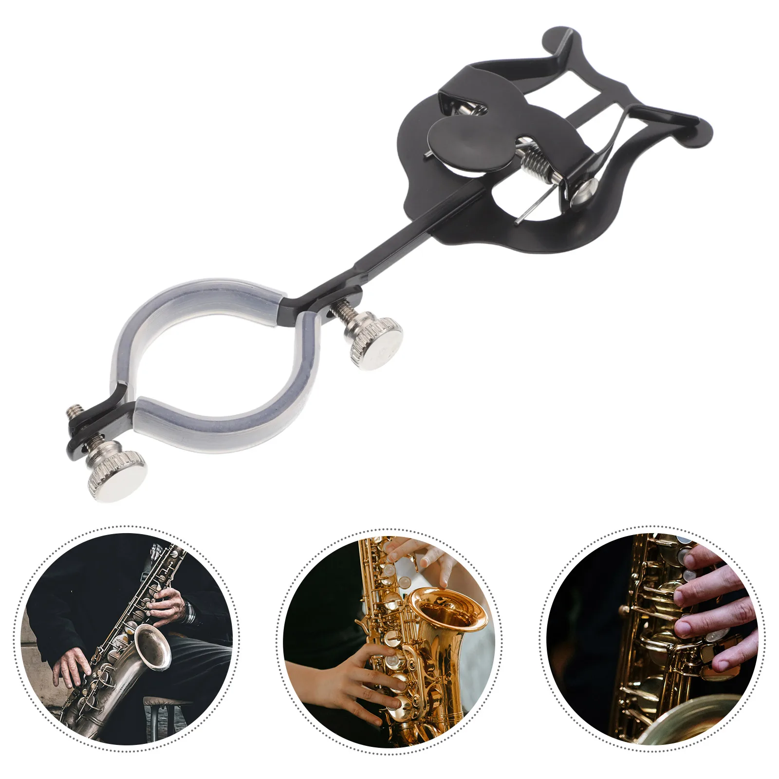 

Wind Music Clip Clarinet Lyre Clamp Instrument Holder Metal Flute Display Stand