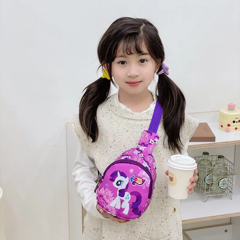 حقائب كروس ماي ليتل بونيز للفتيات على شكل وحيد القرن حقيبة كتف لطيفة للرياضة في الهواء الطلق وحقيبة صدر للسفر ومحفظة للعملات المعدنية هدية