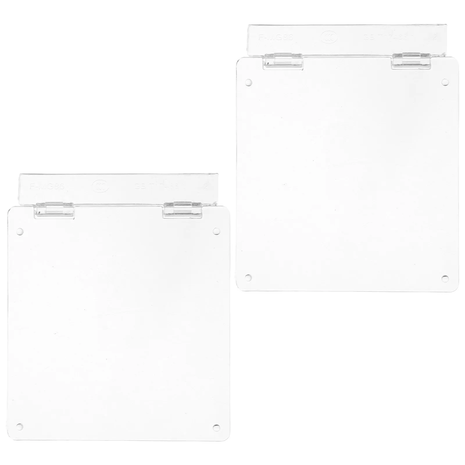2Pcs Thermostat Safety Cover Clear Plastic Universal Hinged Guard for Ac Controller Wall Mounted Anti Tamper Protection Hvac Use
