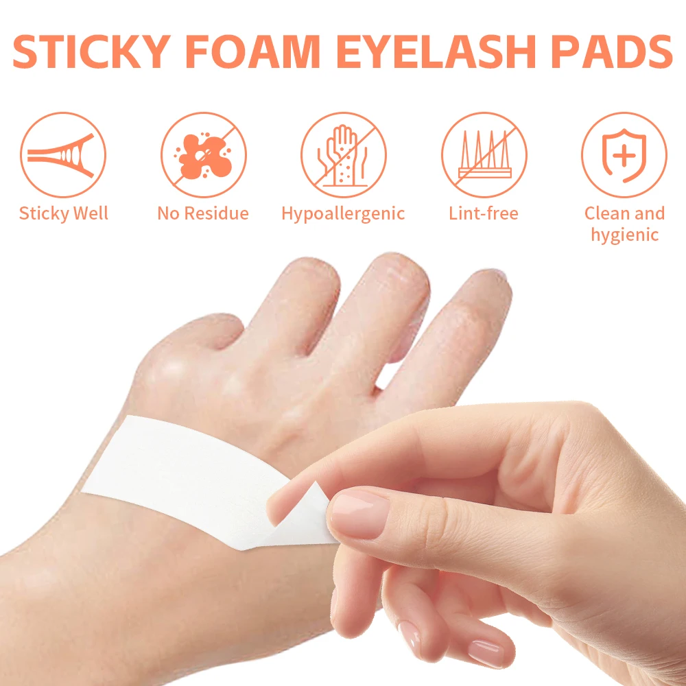 110 Piezas/Rollo de Cinta de Espuma para Pestañas, Almohadillas para Ojos, Puntas para Extensión de Pestañas, Adhesivo, Herramientas de Maquillaje, Microespuma, Parches de Tela No Tejida para Debajo de los Ojos