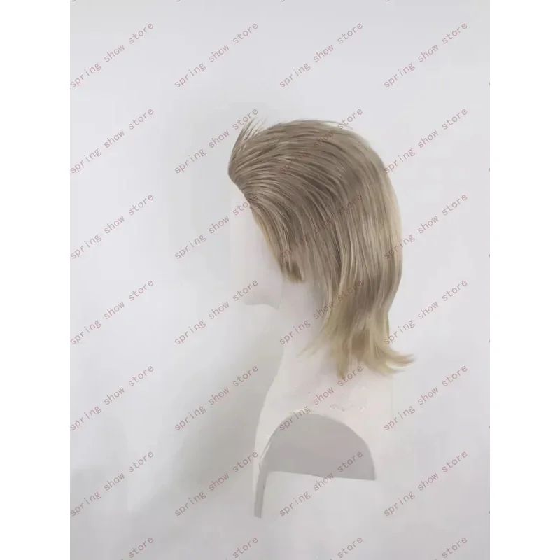 DY20MetalGear الصلبة السلام ووكر كازوهيرا ميلر تأثيري الشعر الاصطناعية قصيرة ضوء الذهب على غرار شعر مستعار كوميدي 25