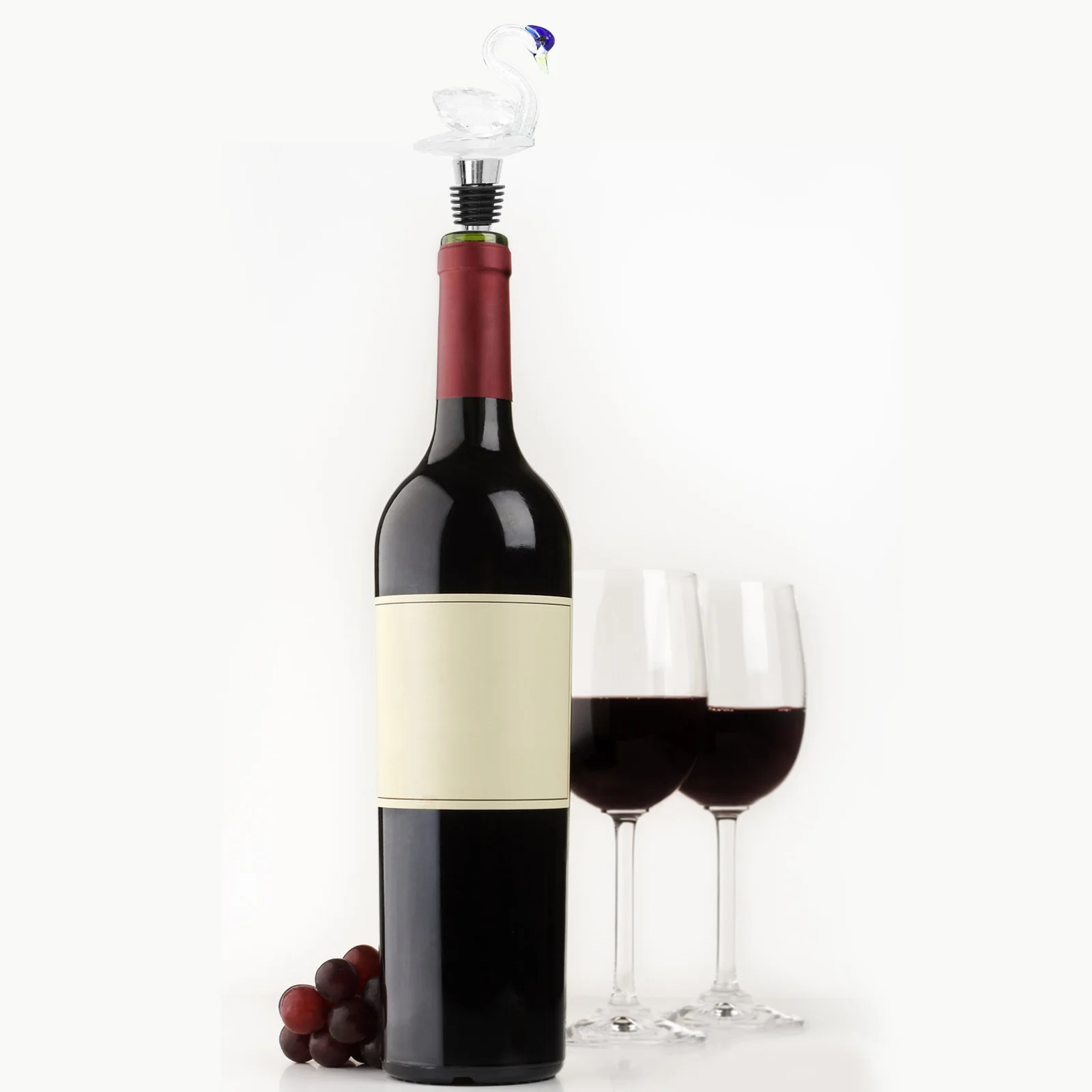 Swan Cork Delicate Bottle Stopper Reusable Plug Sealing Decorative Beverage