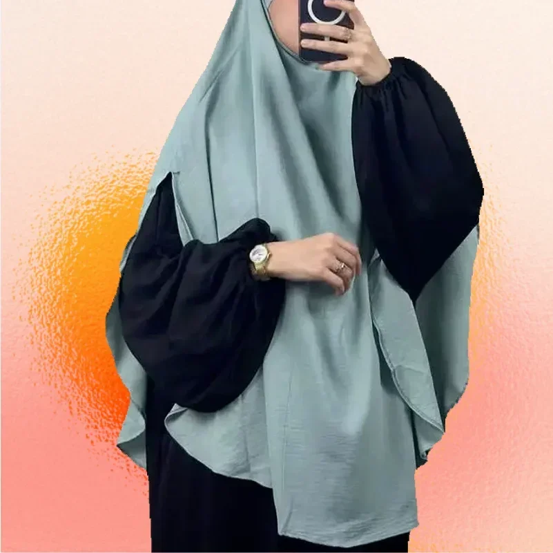 

Muslim Khimar Winkle Headscarf Women Prayer Hijab Turban Eid Djellaba Headscarf Crinkle Instant Scarf Niqab Nikab Arab Headdress