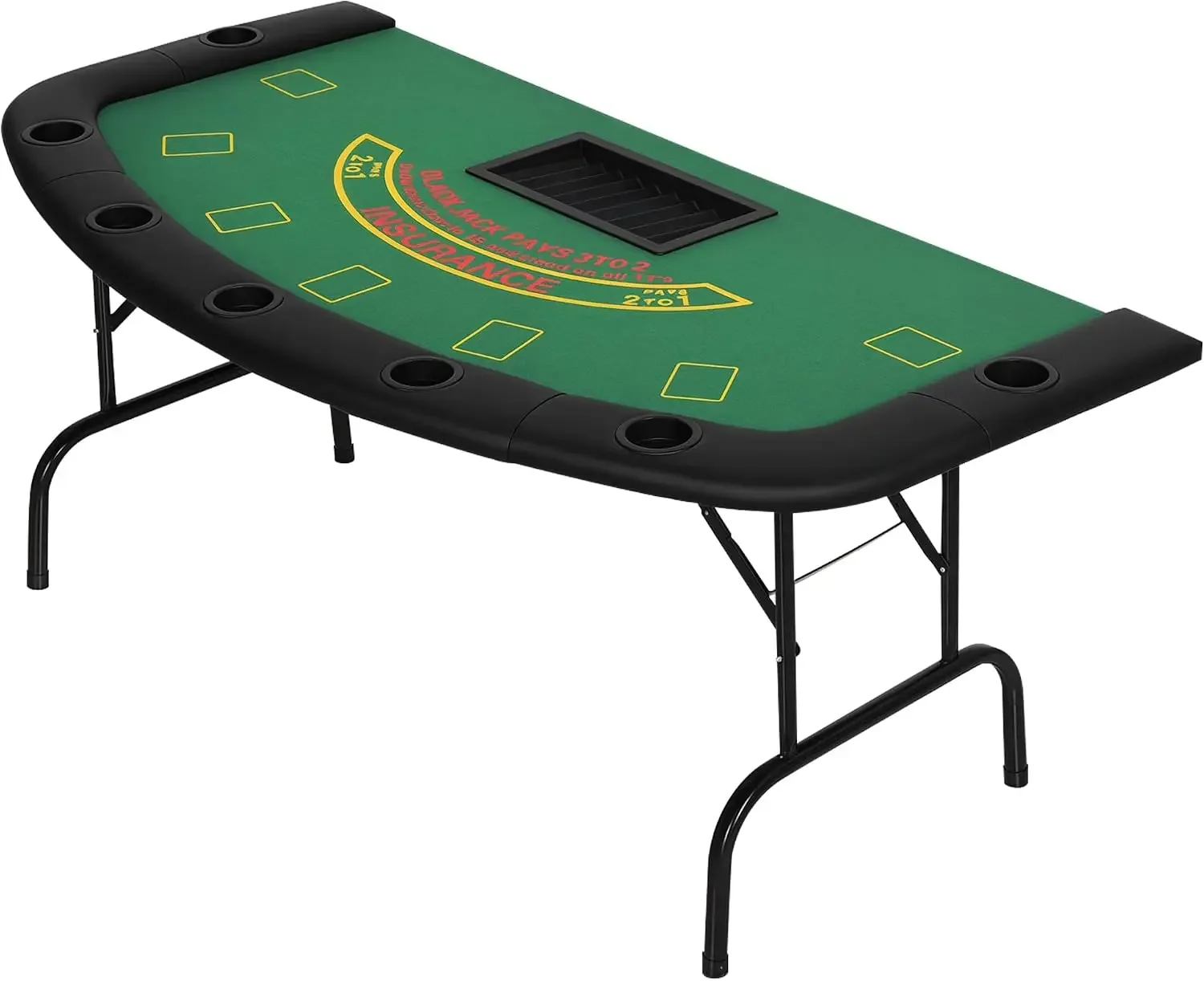 Poker Table Foldable Blackjack Table for 7 Players 72