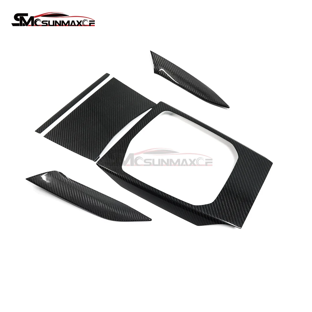 For BMW 2 3 4 Series G20 LCI G21 G22 G42 Facelift 2022 2023 LHD Carbon Fiber Center Console Dashboard Gear Panel Cover Trim