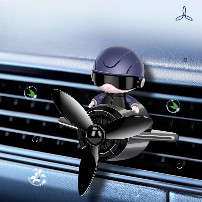 

Spaceman Car Interior Ornament - AC Vent Air Freshener, Airplane Fan Style & Fragrant Aromatherapy
