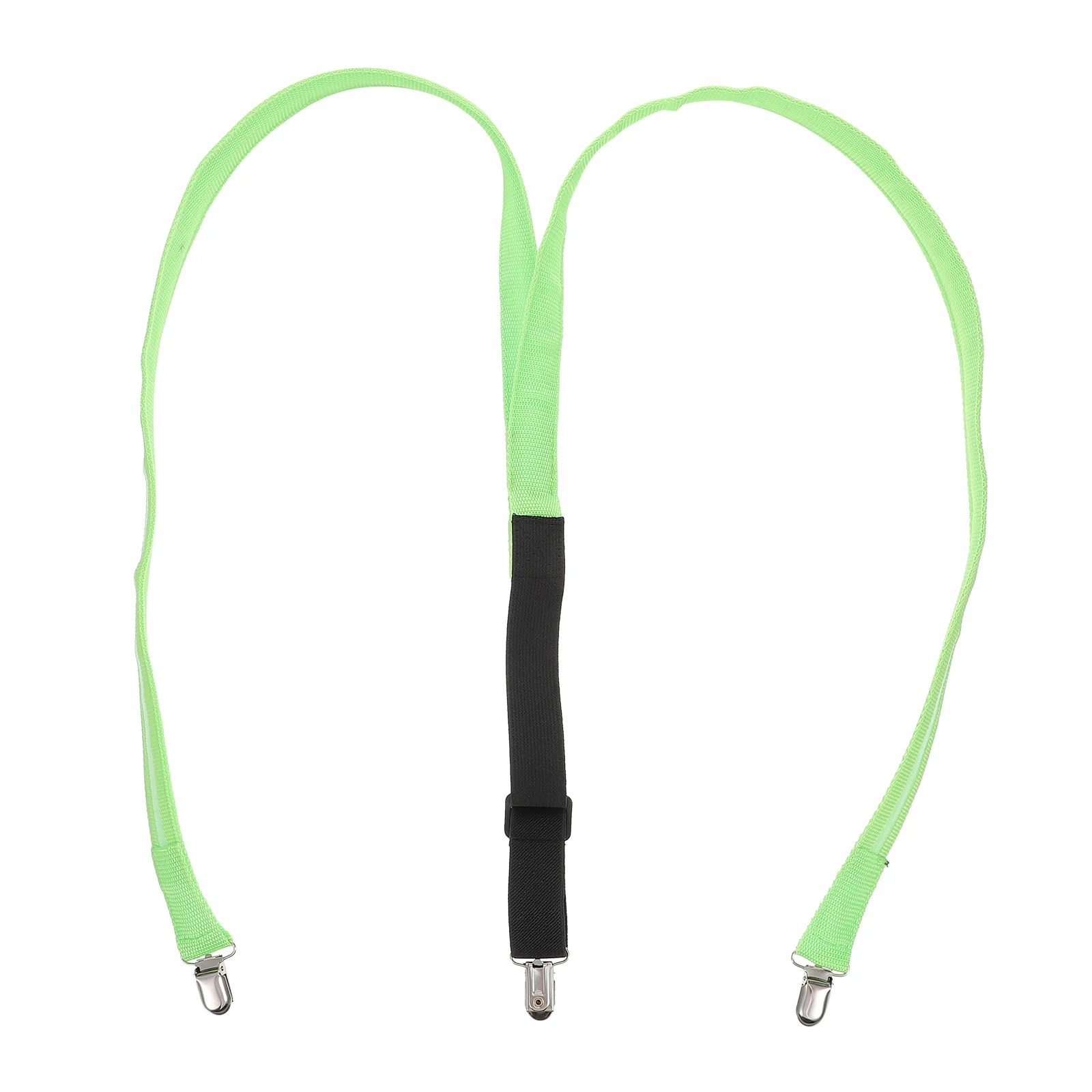 Glowing Suspenders Led Clip-On Adjustable Y-Shaped Luminous Braces For Jeans Shorts Elastic Light Up Straps Green