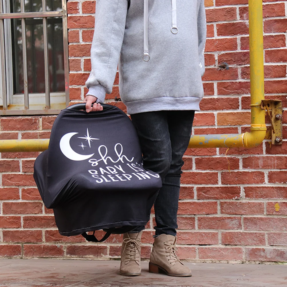 

Baby Nursing Cover Black Lightweight Breathable Stroller Seat Car Protector Multi-Functional Shield