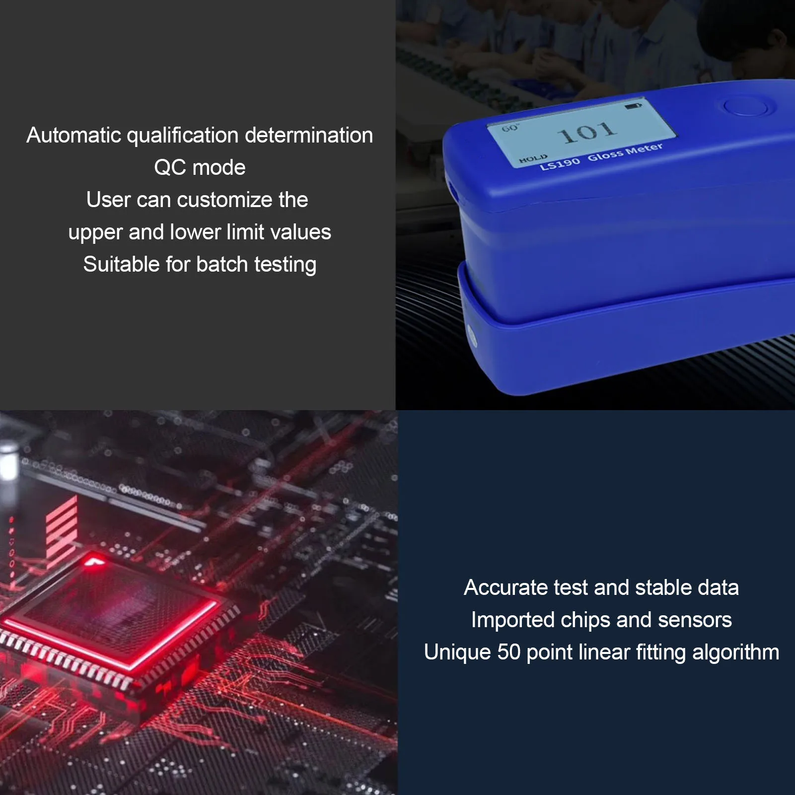 مقياس اللمعان الرقمي LCD مقياس اللمعان الطلاء مقياس اللمعان مقياس اللمعان للطلاء المعدني الحجري