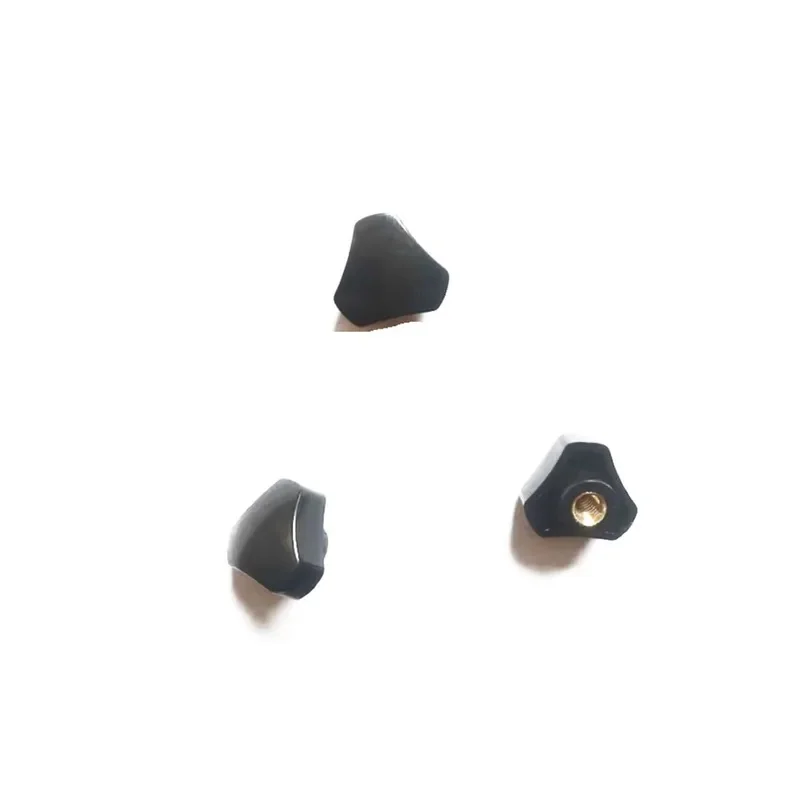 Triangle Plum Blossom Hand Twist Knob 25# Plastic Handle With Rubber Tip Nut M4 M5 M6