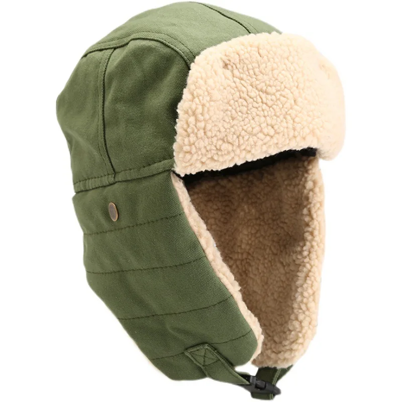 Bomber Hat Men Women Thick Warm Russian Ushanka Fur Hat Fashion Male Female Winter Hat Earflap Ski Russian Cap