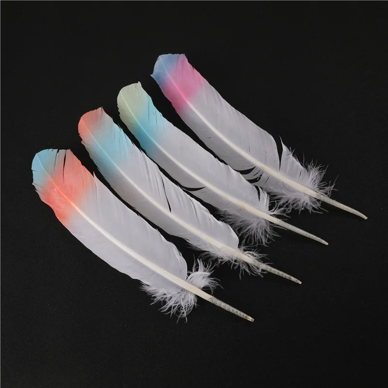 

100 шт., натуральные градиентные цветные перья, индейское гнездо, перья, головной убор, ремесленные волосы, материалы «сделай сам», новый реквизит для бала-маскарада