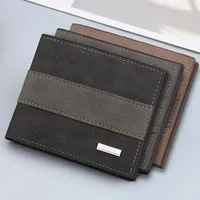 Leisure Vintage Men's Short Wallet Large Capacity Multi-position Card Holder Wallets Casual Multi-function PU Card Bag Outdoor