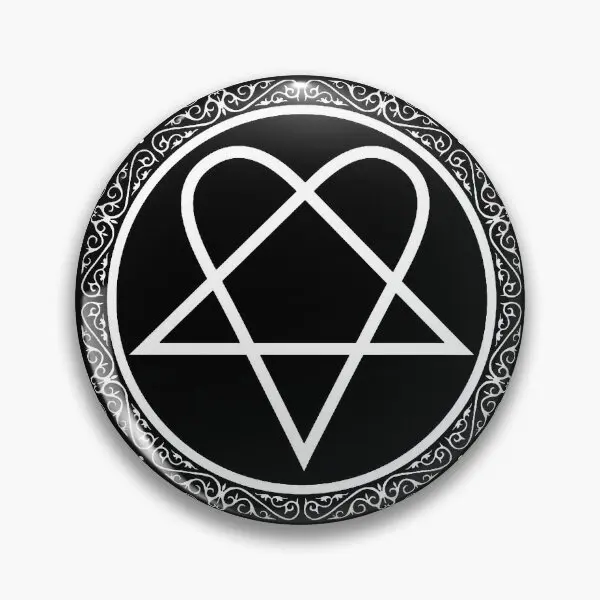 Heartagram Bandana White Soft Button Pin Collar Women Lapel Pin Creative Decor Lover Gift Cartoon Brooch Hat Clothes Cute Metal