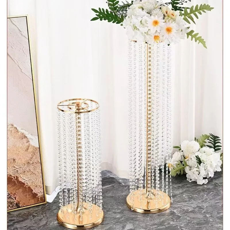 

2Pcs Tabletop Metal Trumpet Flower Rack Candlestick Centerpieces Flower Stand Ornament Furnishings for Wedding Reception