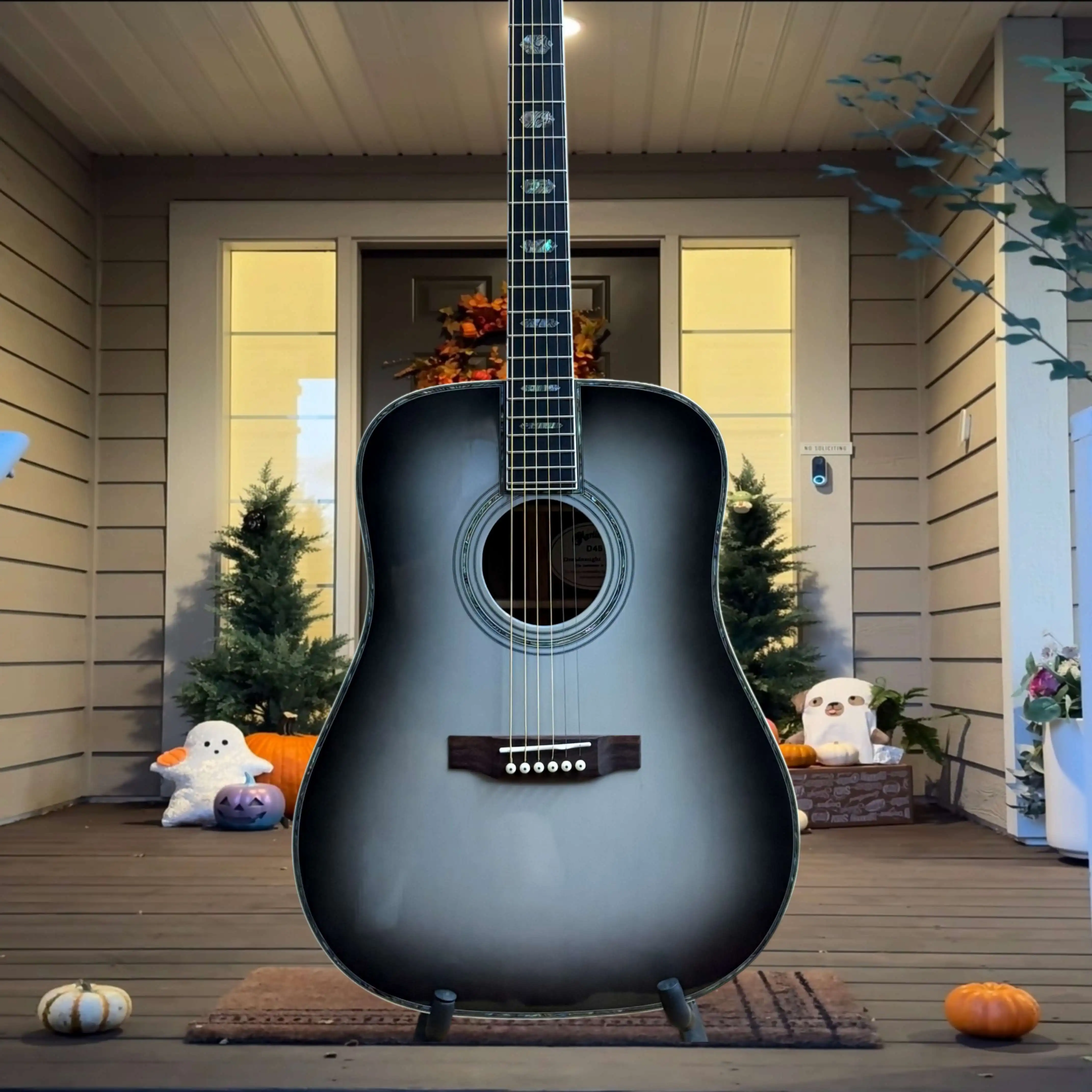 D45 Acoustic Guitar Abalone Star Inlay Rich Bass Warm Midrange Smooth High Frets Stage Recording Fingerstyle Pro Players 20 Tone