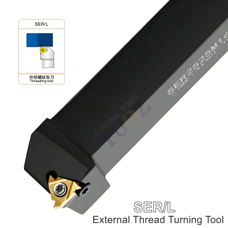 TUOZ SER SEL External Thread Turning Tool SER1010H11 SER1616H16 SER2020K16 SER2020K22 2525M22 Cnc Holder Lathe Cutter Shank