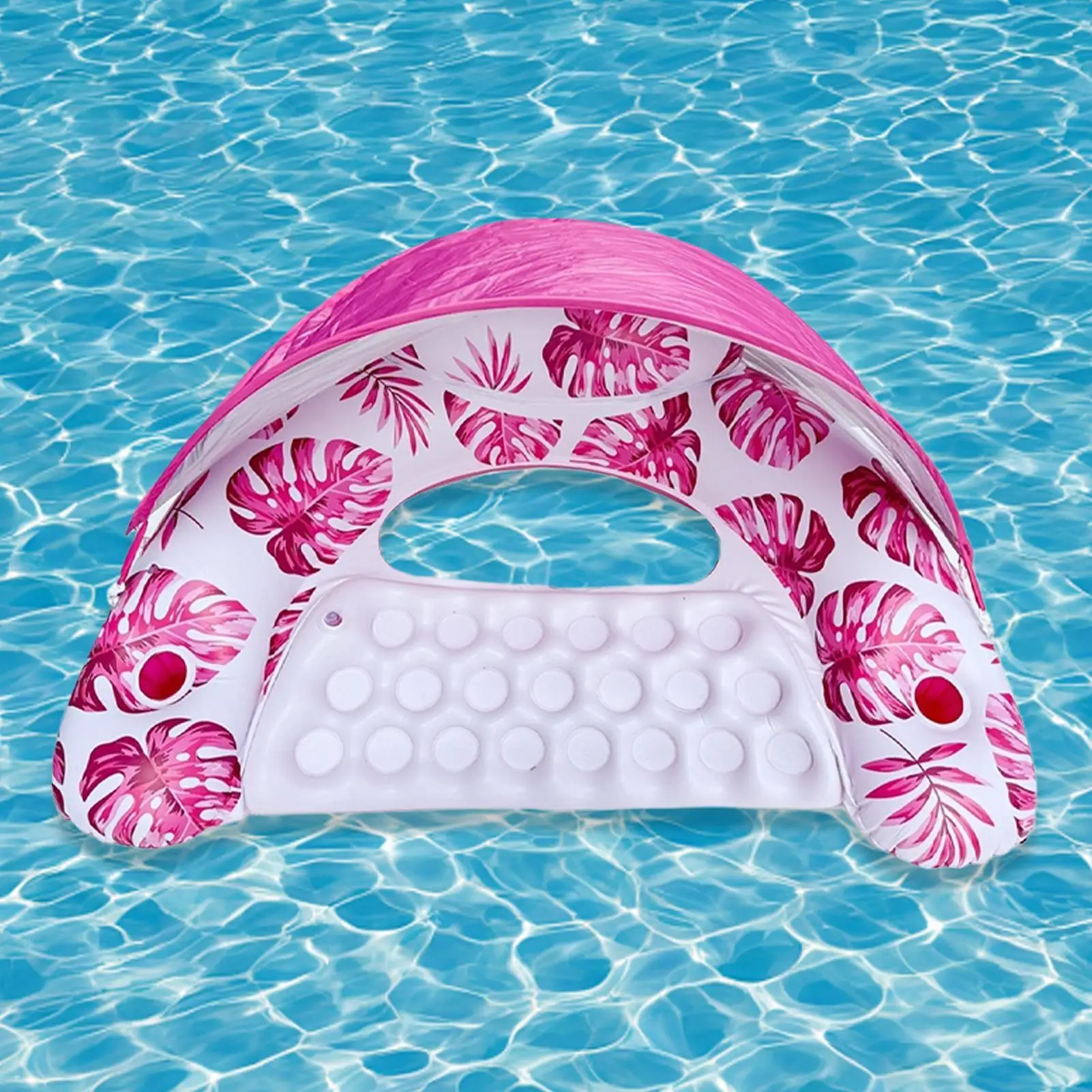 Inflatable Pool Float สระว่ายน้ําทําให้พองลอย Hammock Raft Lounge เก้าอี้ถ้วยผู้ถือ Lounger ลอยสําหรับกลางแจ้ง