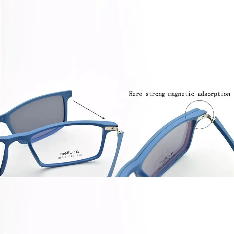 Ultra-light Glasses Magnet Clip Sunglasses Myopia Glasses Polarized Sunglasses Functional  Ultem Uv 400 Glasses jkk042