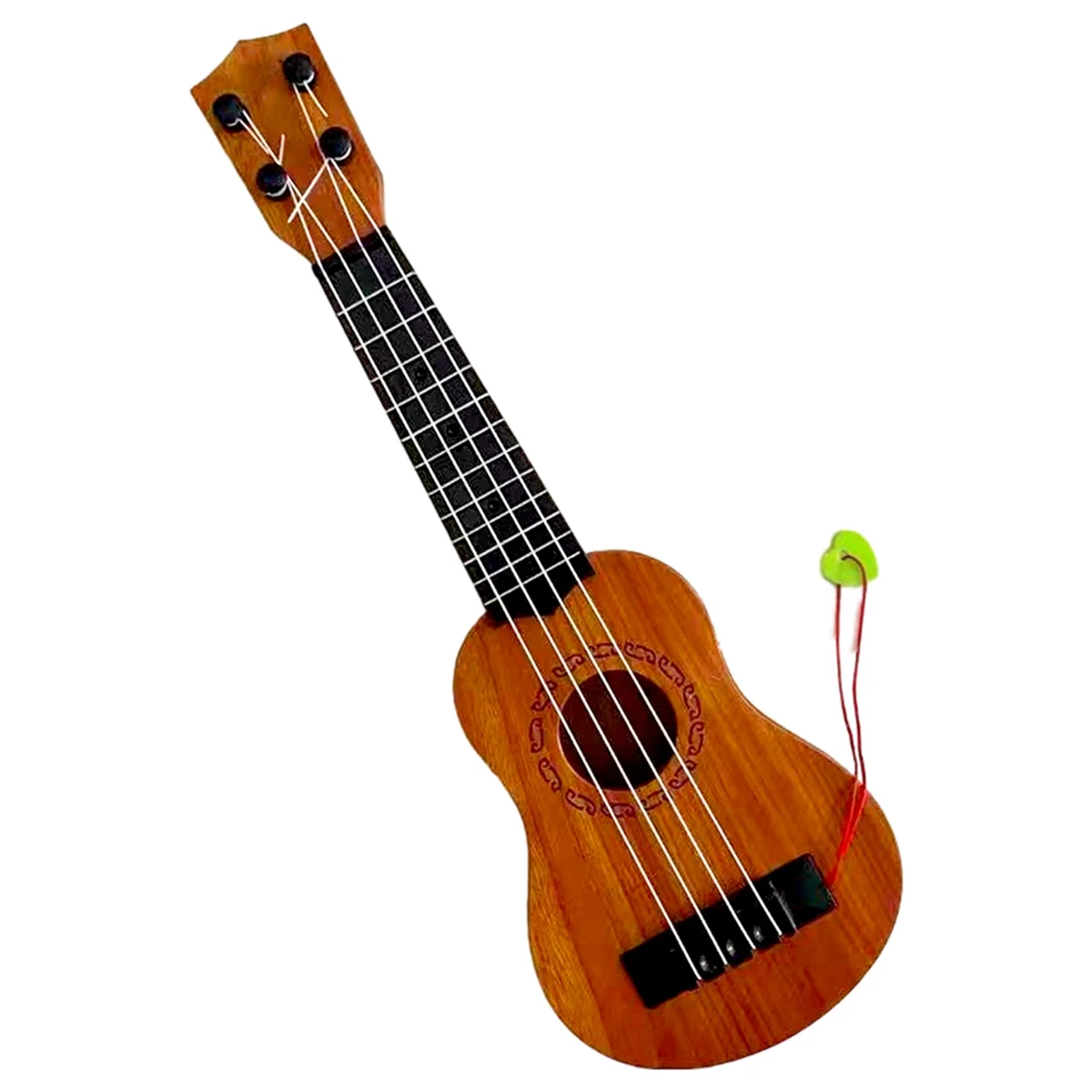 17in crianças ukulele guitarra 4 cordas mini guitarra crianças instrumentos musicais brinquedos com palhetas para crianças pequenas, b