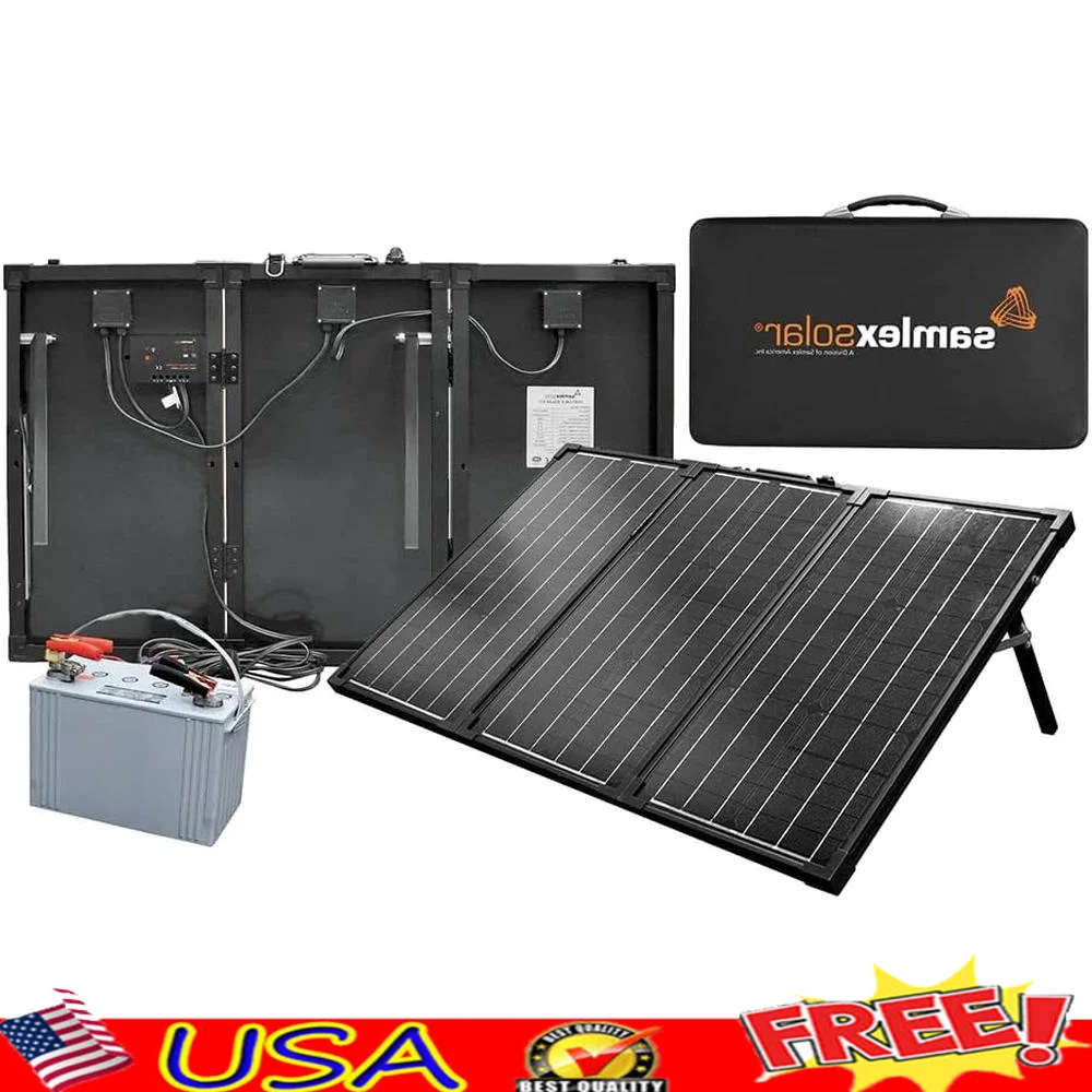 90W Portable Solar Charger Kit High Efficiency Solar Energy Power Source Ideal Camping RVs Hiking Outdoor Activities