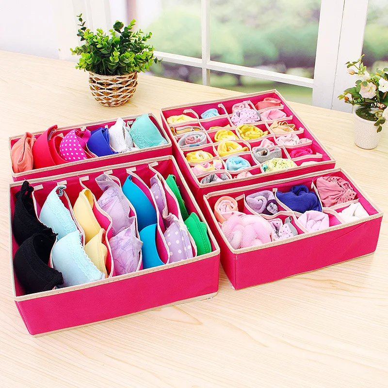 Underwear Storage Box, Divided Wardrobe, Bra and Socks Storage Compartment, Drawer Style Makeup Organizer