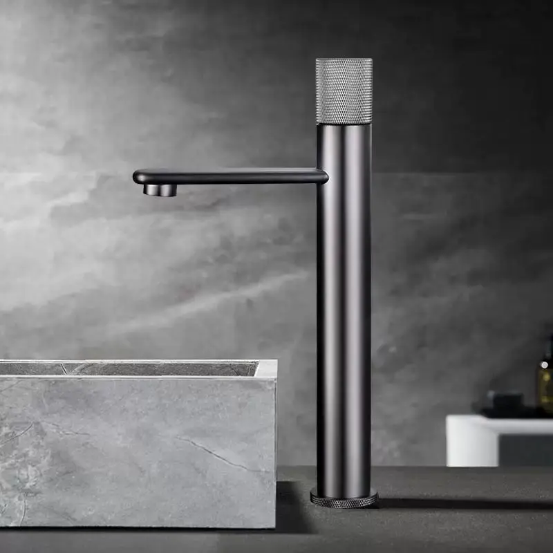 All-copper basin faucet for bathroom, cold and hot water basin faucet for above-counter basin, bathroom washbasin faucet