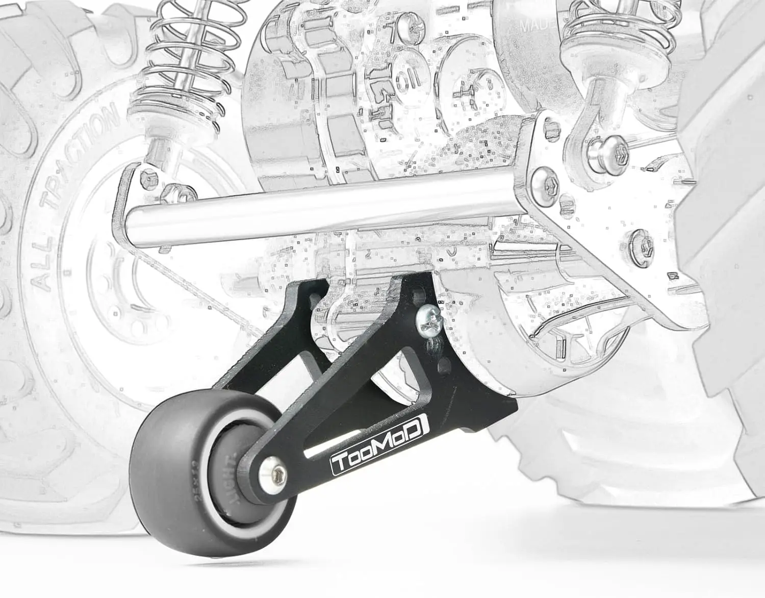 Tamiya CW-01 Kit barra con rotelle regolabile in alluminio per portapranzo, zucca di mezzanotte, cavalletta, Hornet - Aggiornamento fuoristrada RC