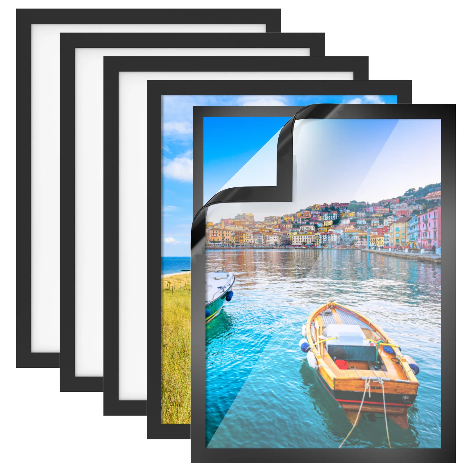 Diamond Art Frame 12x16 Inch Magnetic Self-Adhesive Diamond Frames Painting for Wall Window Art Decor Inner Size 25×25cm 25×35cm