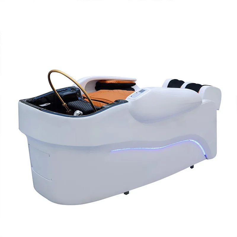 

Intelligent electric massage hair wash bed barbershop special automatic water circulation fumigation head treatment bed with wat