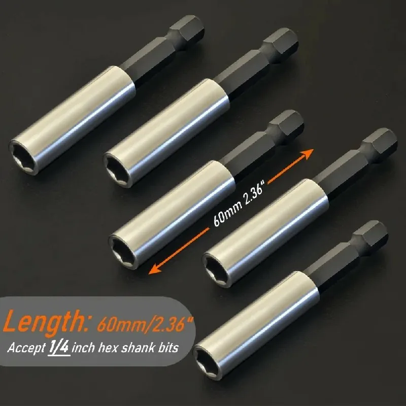 WEELEE Screwdriver Bit Holder Quick Release Hex Shank Drill Bit Extender Adapter Set for Screws Nuts Drill