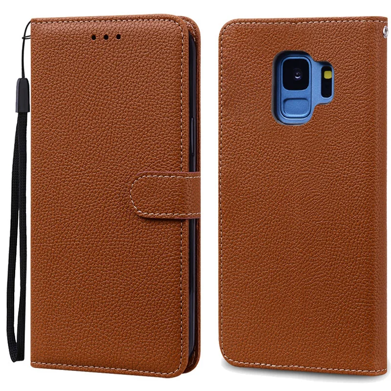 S9 Case G960F Leather Wallet Flip Cover For Samsung Galaxy S9+ S 9 Plus G965F Coque Phone Cases Etui