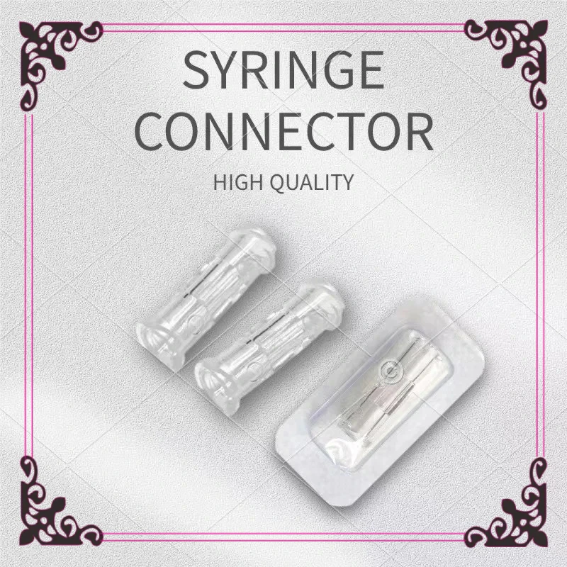 Leak Proof Double Helix Medical Sterile Luer Lock Adapter Transparent Plastic Syringe Connector